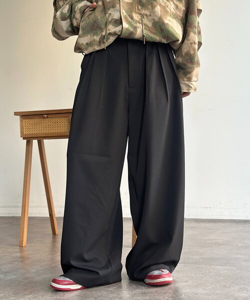 CPCM（シーピーシーエム） パンツ TRワイドスラックス メンズ