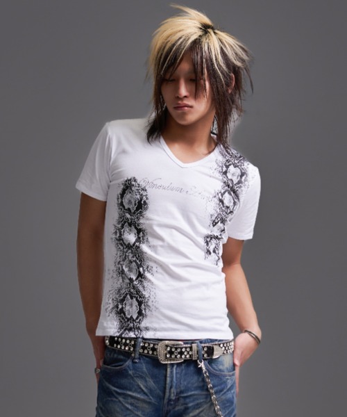 y2k fuga 女体プリント　Vネック　カットソー 000000002251-03.jpg?size=l&w= トップス