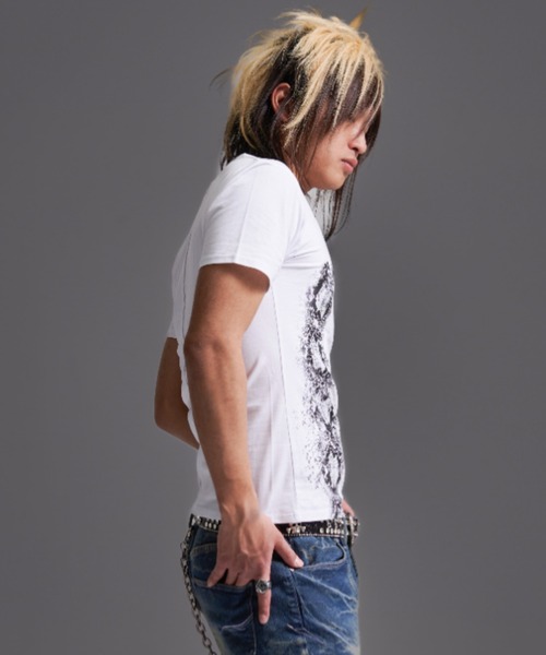 FUGA tシャツ 「FUGA/フーガ」パイソンプリントVネックTシャツ メンズ