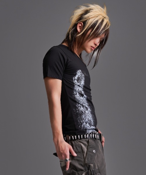 FUGA tシャツ 「FUGA/フーガ」パイソンプリントVネックTシャツ メンズ