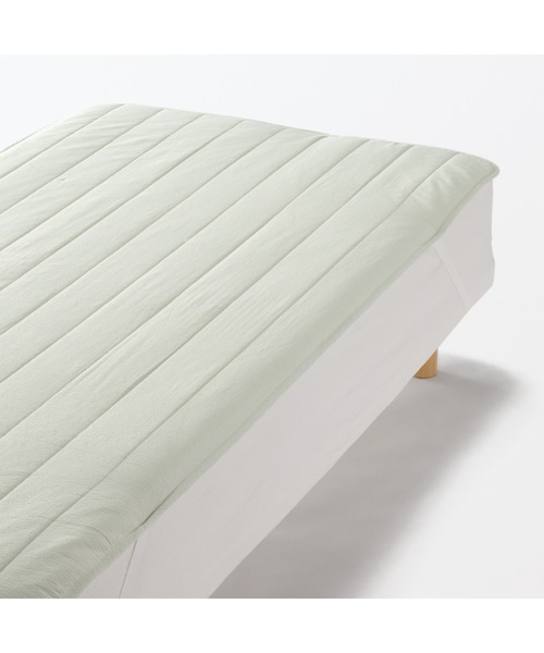 無印良品（MUJI） ベッド 寝具 綿 サッカー織 敷パッド／S 100