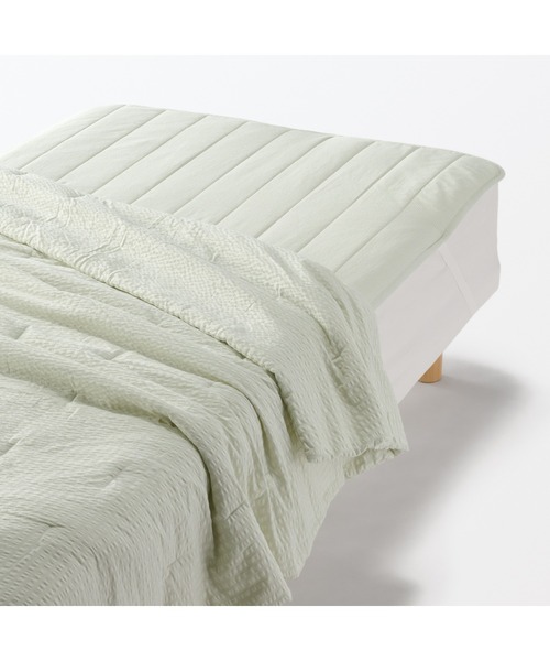 無印良品（MUJI） ベッド 寝具 綿 サッカー織 敷パッド／S 100