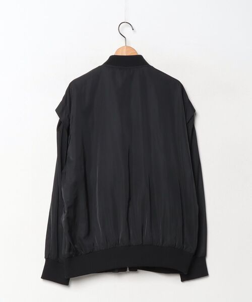 [moment+] с хлопком блузон M черный женский 