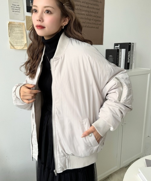 [moment+] с хлопком блузон M черный женский 