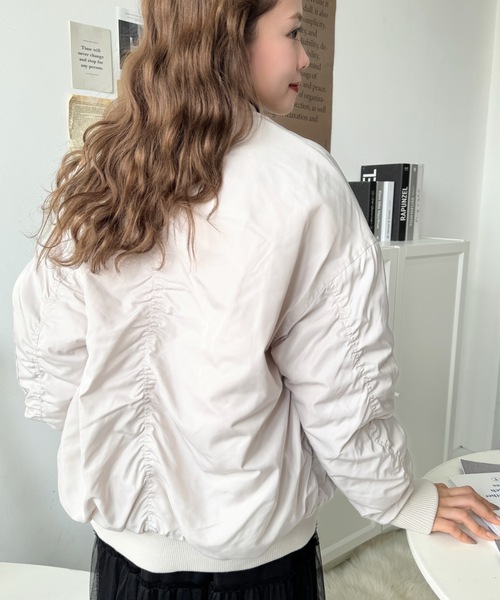 [moment+] с хлопком блузон M черный женский 