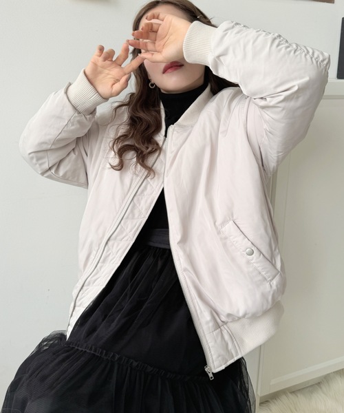 [moment+] с хлопком блузон M черный женский 