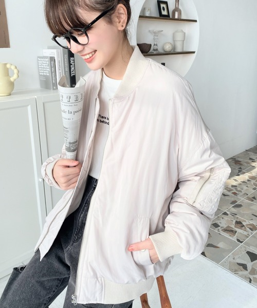 [moment+] с хлопком блузон M черный женский 