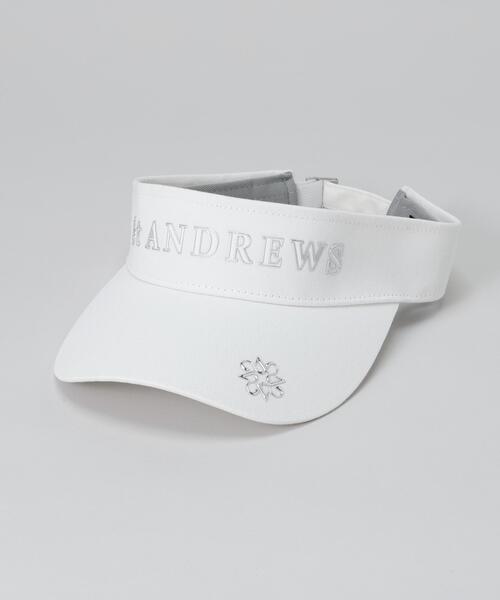 St ANDREWS サンバイザー メンズ 「St ANDREWS」ツイルロゴバイザー