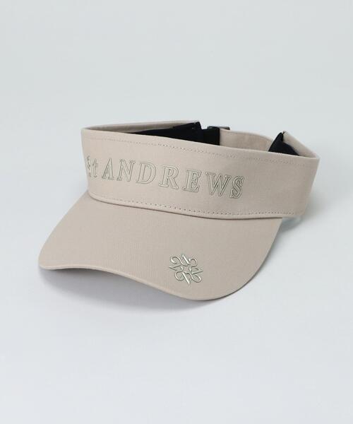 St ANDREWS サンバイザー メンズ 「St ANDREWS」ツイルロゴバイザー