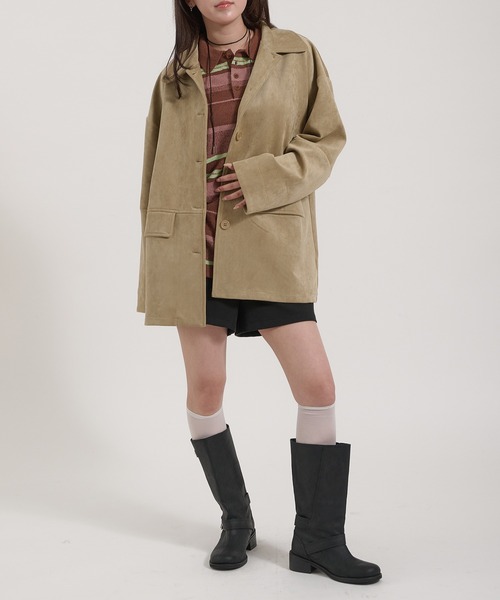 【希少】PENDLETON スエード 豚革 カバーオール シャツ ジャケット Perushu カバーオール Faux Suede Over Shirt Jacket / フェイク