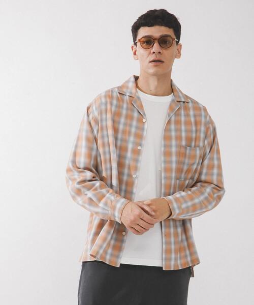 URBAN RESEARCH Sonny Label シャツ オンブレチェックロングスリーブ