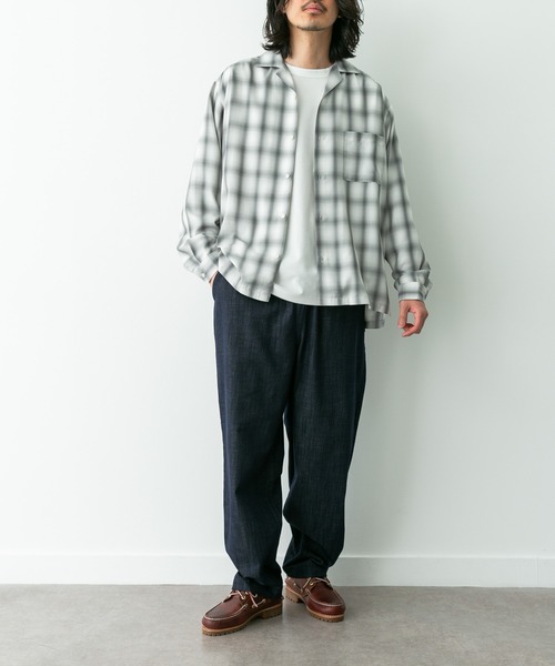 URBAN RESEARCH Sonny Label シャツ オンブレチェックロングスリーブ