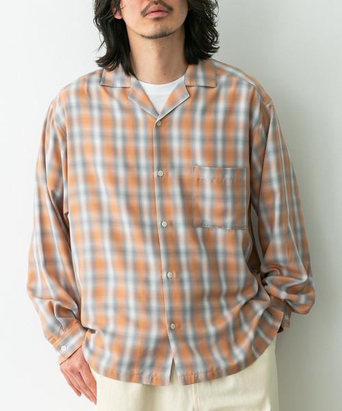 URBAN RESEARCH Sonny Label シャツ オンブレチェックロングスリーブ