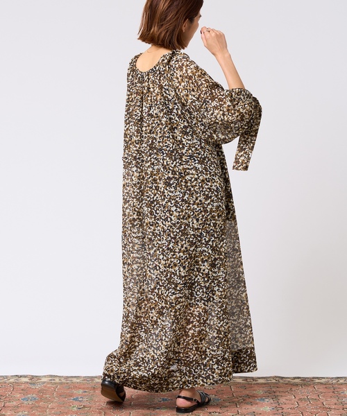 「IENA LA BOUCLE」 7分袖ワンピース FREE ブラウン レディース_画像7