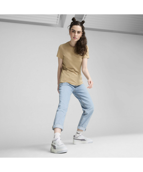 「PUMA」 ローカットスニーカー 22.5cm ホワイト×グレー レディース_画像2