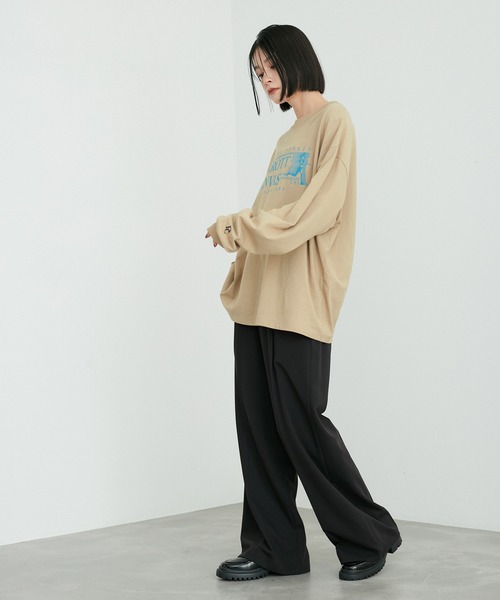 「PARROTT CANVAS」 長袖カットソー FREE ネイビー レディース_画像4