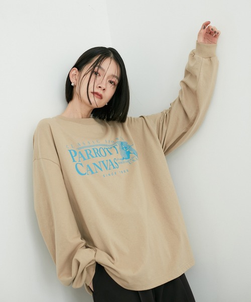 「PARROTT CANVAS」 長袖カットソー FREE ネイビー レディース_画像8