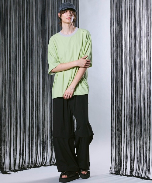 「MAISON SPECIAL」 半袖Tシャツ 1 サックスブルー メンズ_画像2