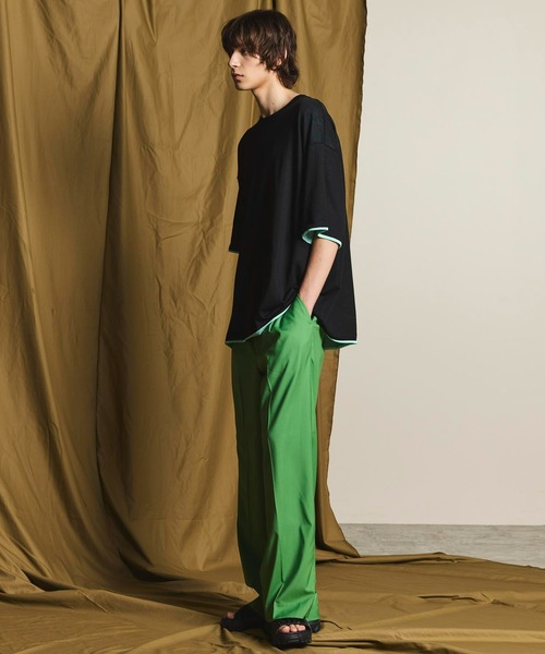 「MAISON SPECIAL」 半袖Tシャツ 1 サックスブルー メンズ_画像6