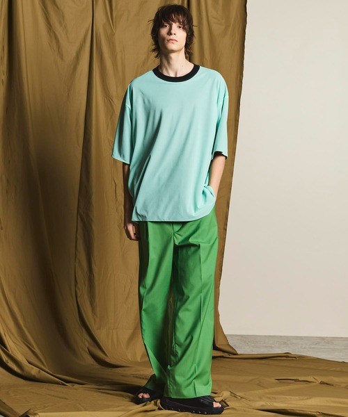 「MAISON SPECIAL」 半袖Tシャツ 1 サックスブルー メンズ_画像7