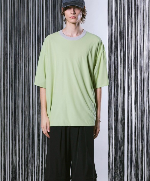 「MAISON SPECIAL」 半袖Tシャツ 1 サックスブルー メンズ_画像9