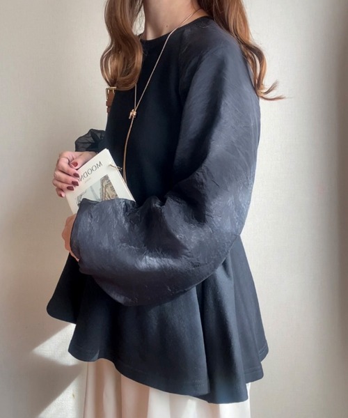 「FILLOU」 スウェットカットソー MEDIUM グレイッシュベージュ レディース_画像7