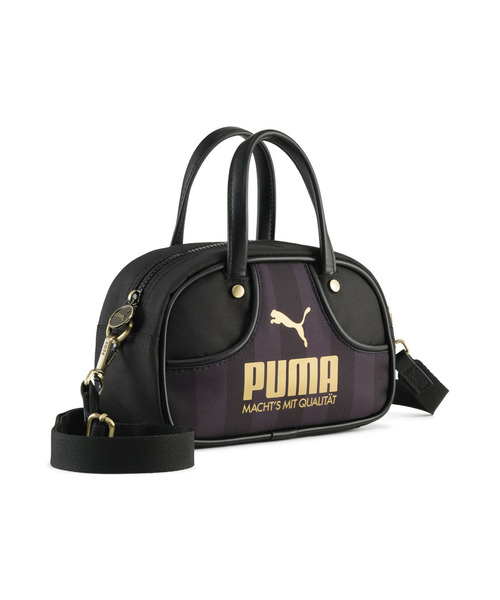 90s プーマ　PUMA ボストンバック　エナメル　レトロ　オールドプーマ　黒 PUMA（プーマ） ボストンバッグ ウィメンズ 1976 ミニ グリップバッグ