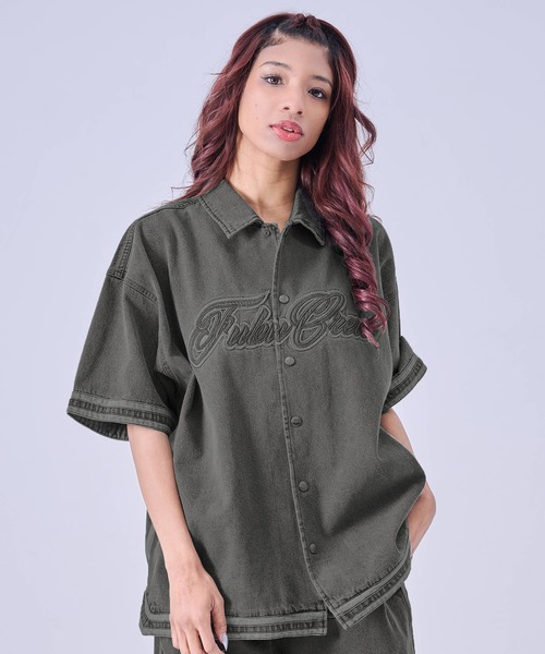 FUBU（フブ） シャツ ブランド Denim Warm Up Shirts/デニムウォーム