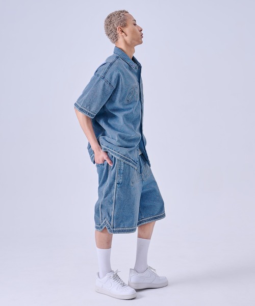 FUBU（フブ） シャツ ブランド Denim Warm Up Shirts/デニムウォーム