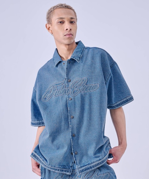 FUBU（フブ） シャツ ブランド Denim Warm Up Shirts/デニムウォーム