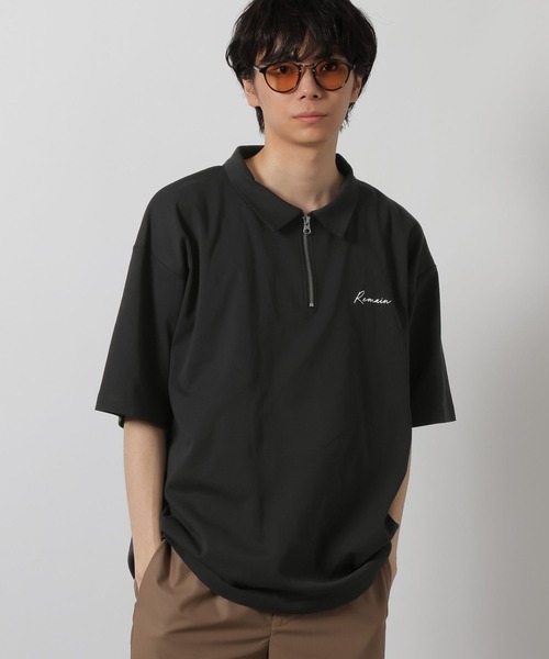 LAKOLE（ラコレ） tシャツ パネルハーフジップロゴTシャツ / 638243