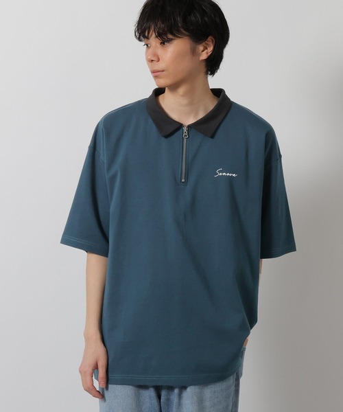 LAKOLE（ラコレ） tシャツ ポンチハーフZIPポロ / 638243 メンズ