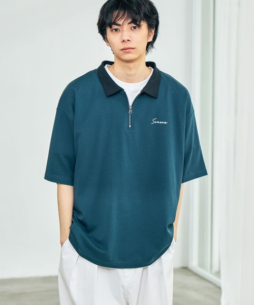 LAKOLE（ラコレ） tシャツ ポンチハーフZIPポロ / 638243 メンズ