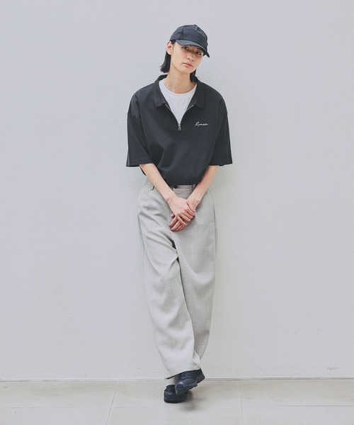 LAKOLE（ラコレ） tシャツ ポンチハーフZIPポロ / 638243 メンズ