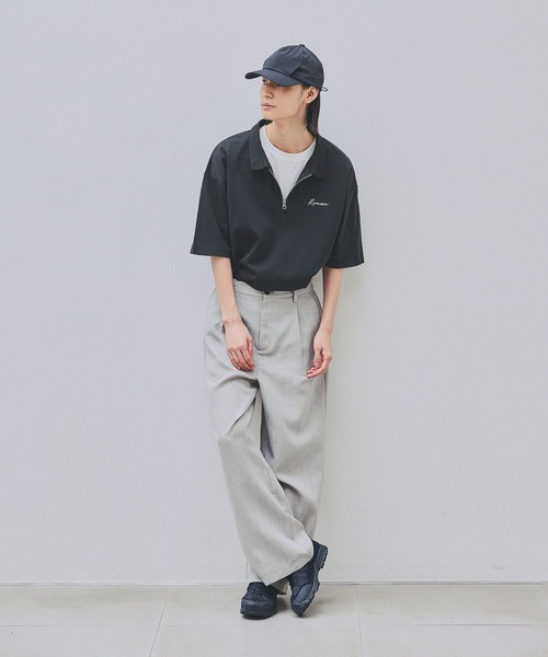 LAKOLE（ラコレ） tシャツ ポンチハーフZIPポロ / 638243 メンズ