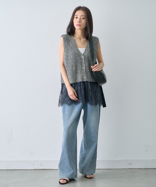 新品⭐︎チャオパニックティピー＊切り替えレースベスト CIAOPANIC TYPY（チャオパニックティピー） ベスト ジレ 「前後2WAY/全