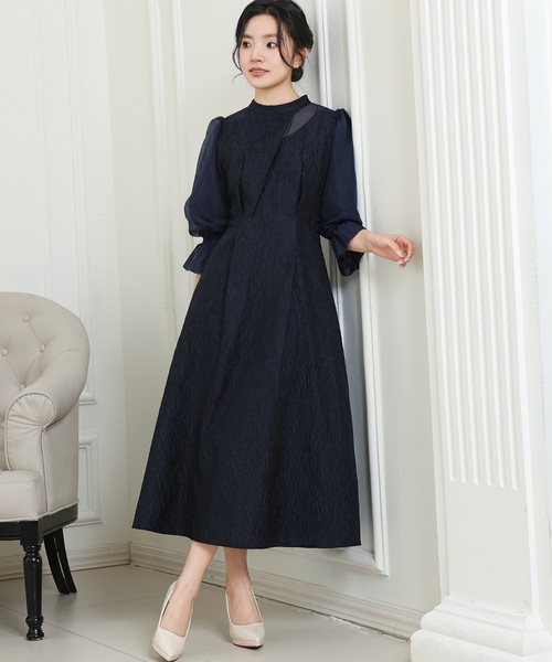 「Lace Ladies」 半袖ワンピース FREE チャコールグレー レディース_画像7