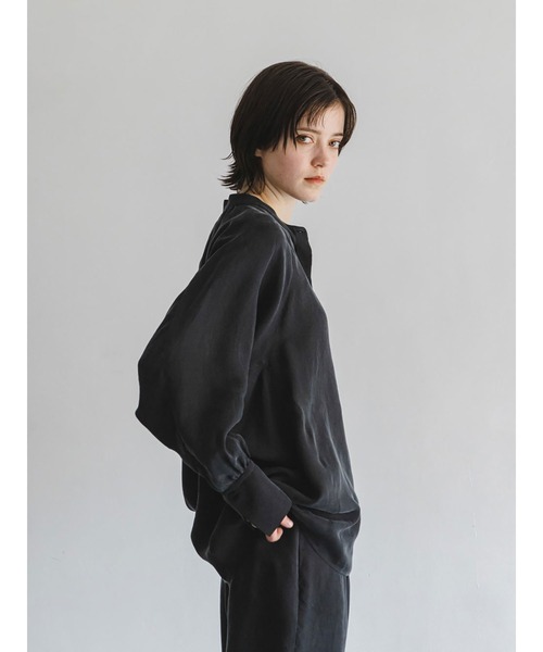 「enchainement」 長袖シャツ フリー ブラック レディース_画像4