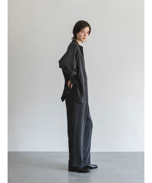 「enchainement」 長袖シャツ フリー ブラック レディース_画像7