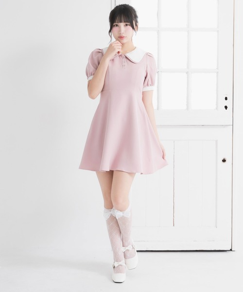 「DearMyLoveRose」 半袖ワンピース MEDIUM グレー系その他 レディース_画像2