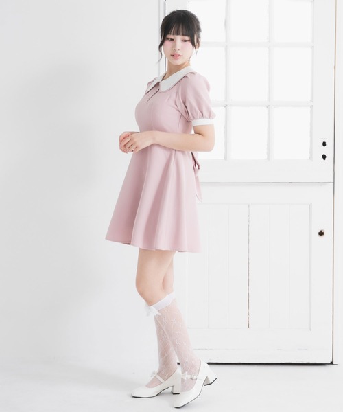 「DearMyLoveRose」 半袖ワンピース MEDIUM グレー系その他 レディース_画像3