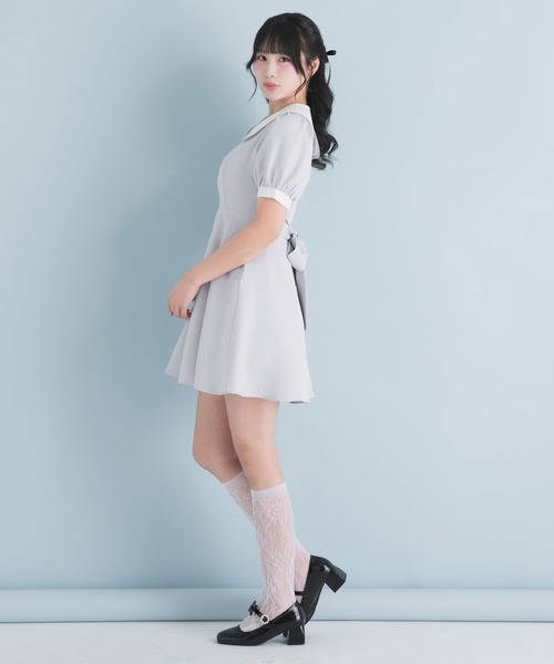 「DearMyLoveRose」 半袖ワンピース MEDIUM グレー系その他 レディース_画像7
