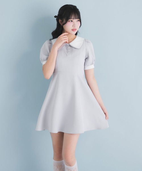 「DearMyLoveRose」 半袖ワンピース MEDIUM グレー系その他 レディース_画像8