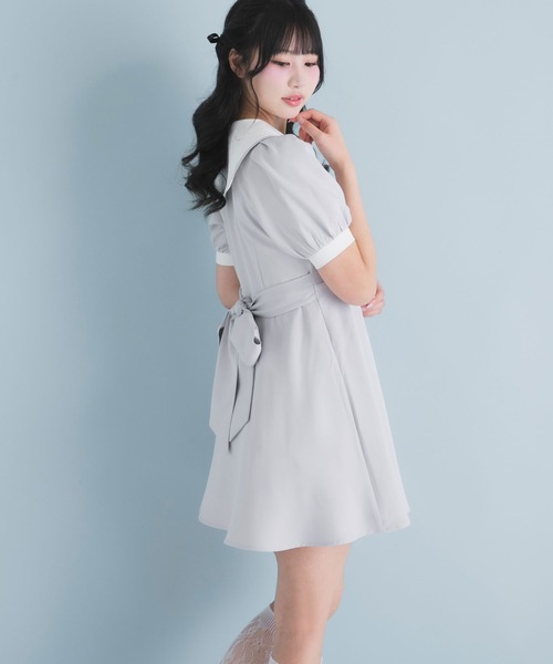 「DearMyLoveRose」 半袖ワンピース MEDIUM グレー系その他 レディース_画像9