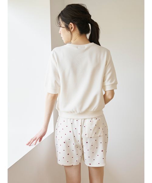 SNIDEL HOME パジャマ ルームウェア MEOWロゴスウェットセットアップ