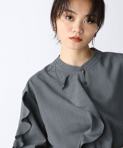 「JEANASIS」 半袖ブラウス FREE ネイビー レディース_画像7