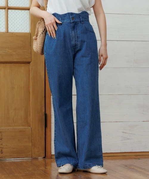 「flower」 デニムパンツ MEDIUM ブルー レディース_画像3