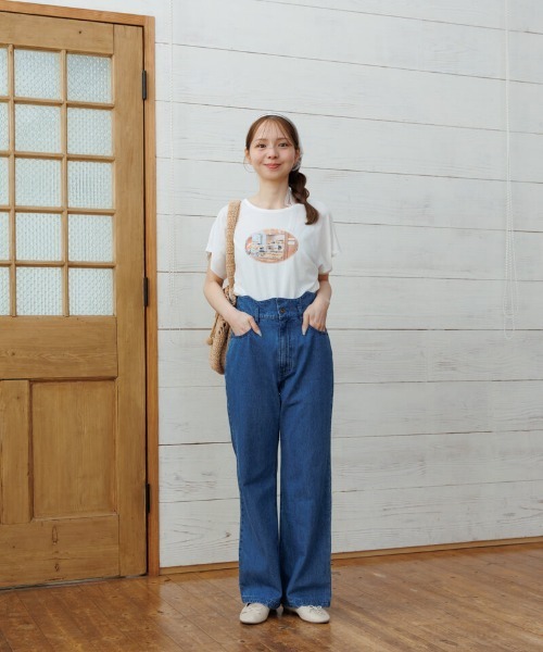 「flower」 デニムパンツ MEDIUM ブルー レディース_画像7