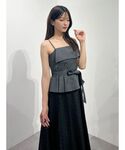 ワンピース トレンチビスチェ異素材ドッキングキ...の詳細画像1