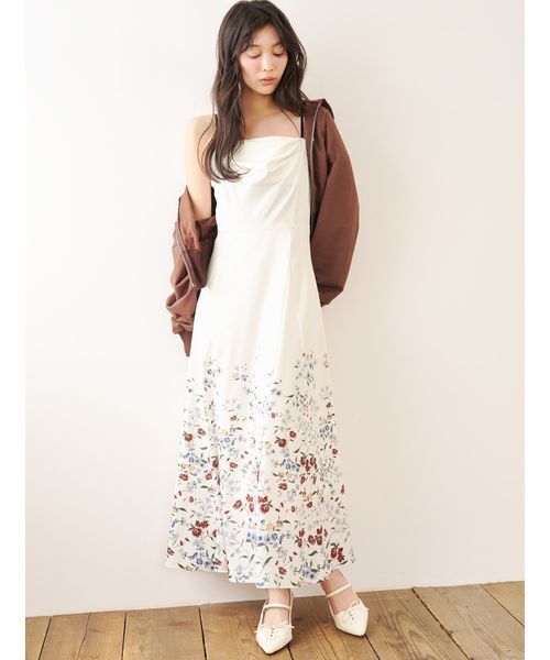 LILY BROWN（リリーブラウン） ワンピース ミルフルールプリントキャミ 